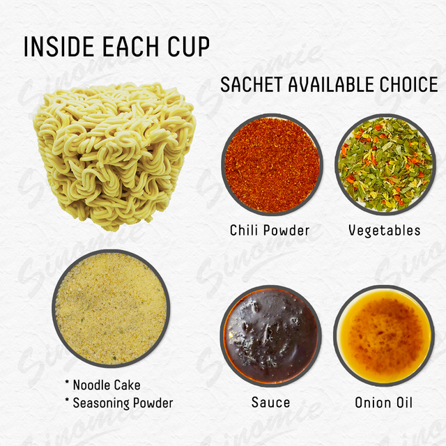 SINOMIE Cup Instant Noodles-Vegetable Flavor 65g