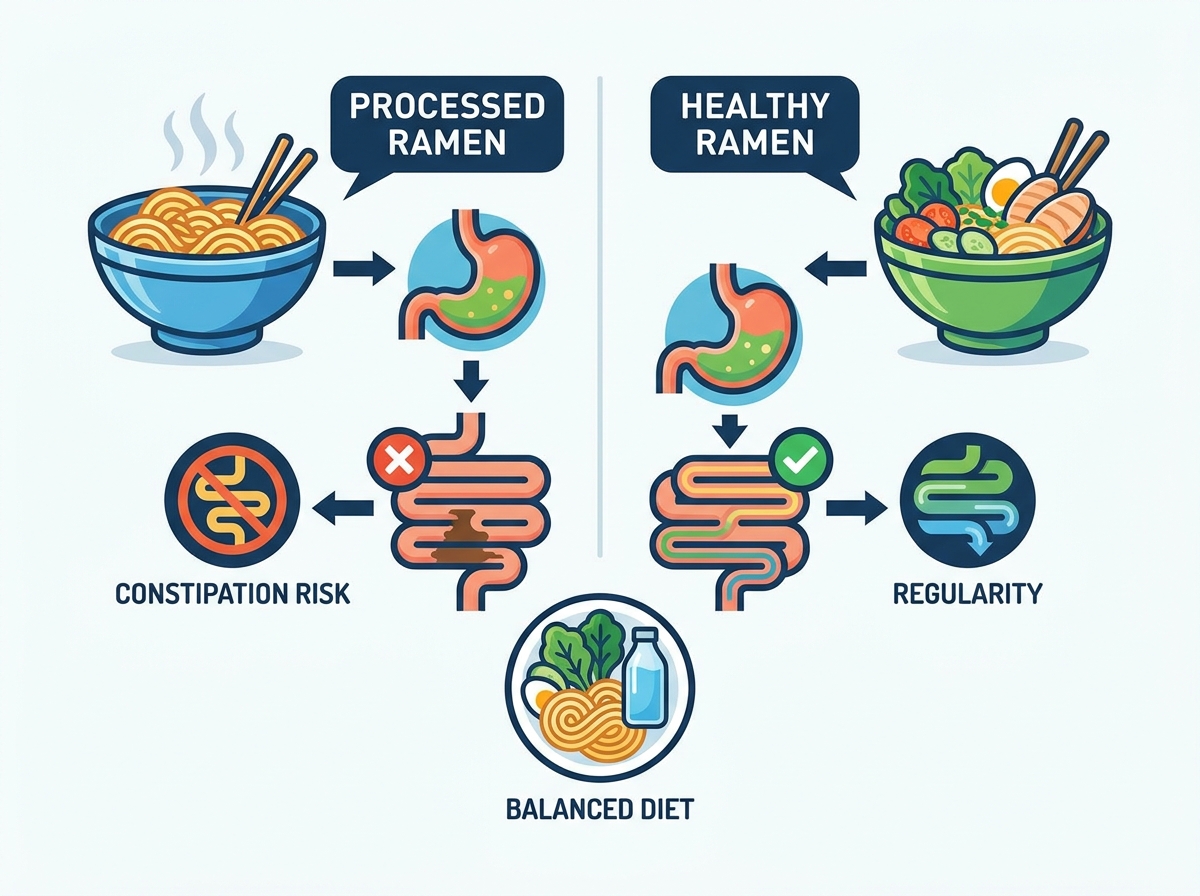Ramen noodles and digestive health impact
