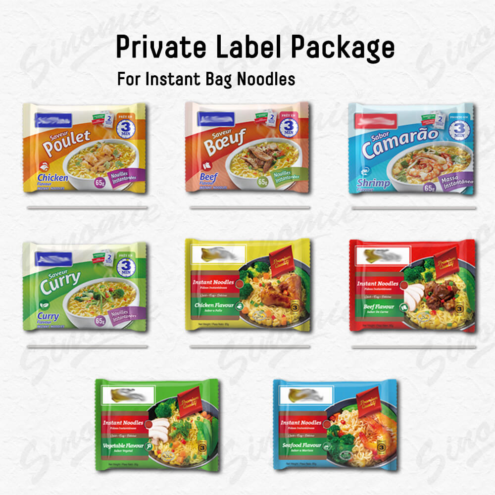 Premium instant noodles in a bowl